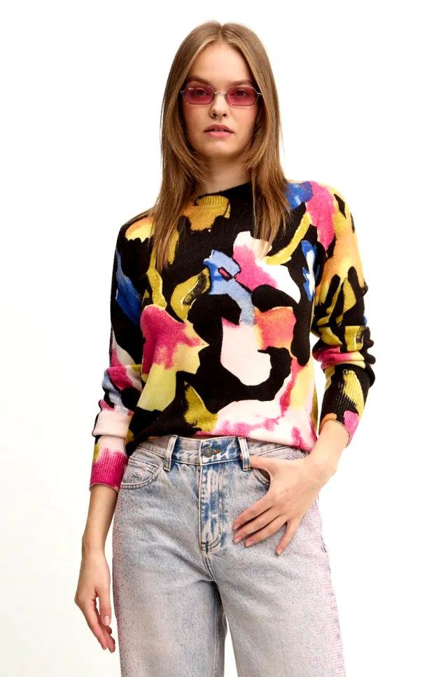Desigual Jers_Abbotsford Γυναικείο Πλεκτό Multi Color