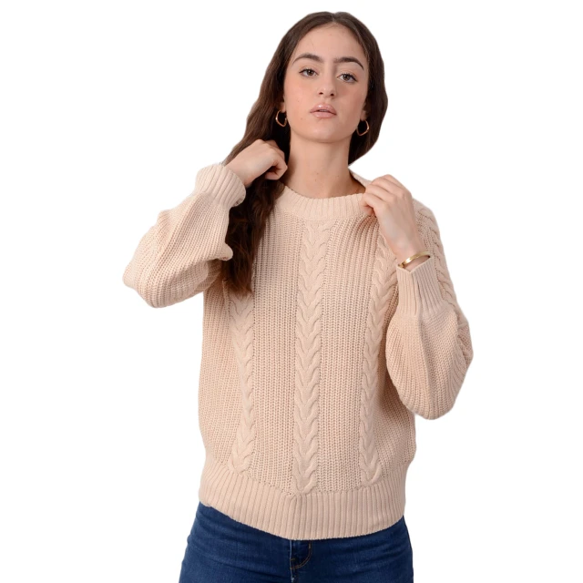 Byoung Ao 2020 Byolga Jumper Γυναικειο Πλεκτο Μπεζ