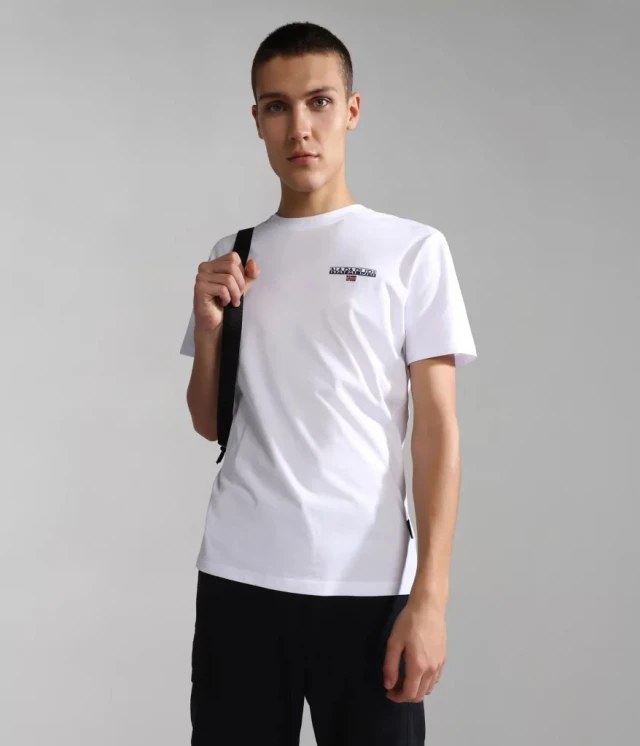 Napapijri S-ICE SS 2 BRIGHTWHITE 002 Ανδρική Μπλούζα Λευκό