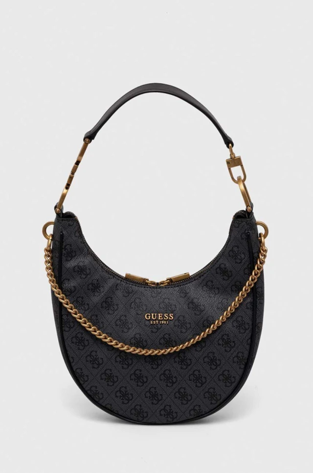 Guess Dagan Sml Convertible Hobo Γυναικεία Τσάντα Ανθρακί