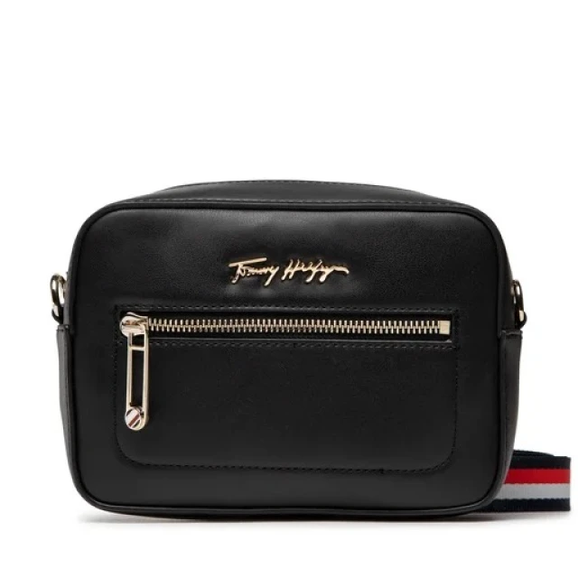 Tommy Hilfiger Iconic Tommy Camera Bag Γυναικεια Τσαντα Μαύρη
