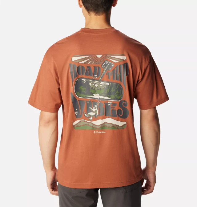Columbia Black Butte™ Graphic Tee Ανδρικη Μπλουζα Κεραμιδι