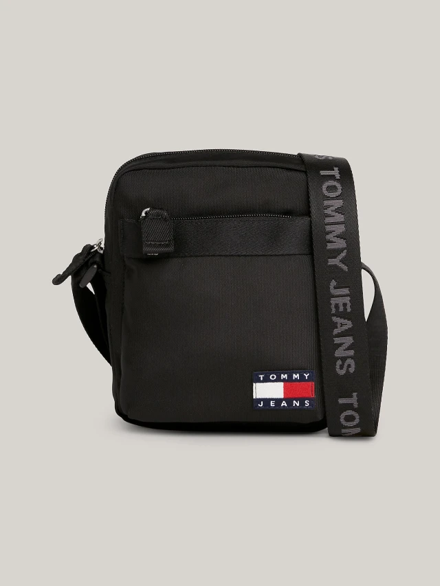 Tommy Hilfiger Tjm Daily Reporter Ανδρική Τσάντα Μαύρη