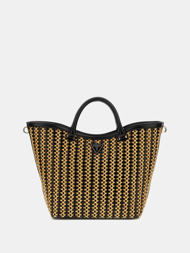 Guess Atalia Tote Γυναικεια Τσαντα Μαυρη