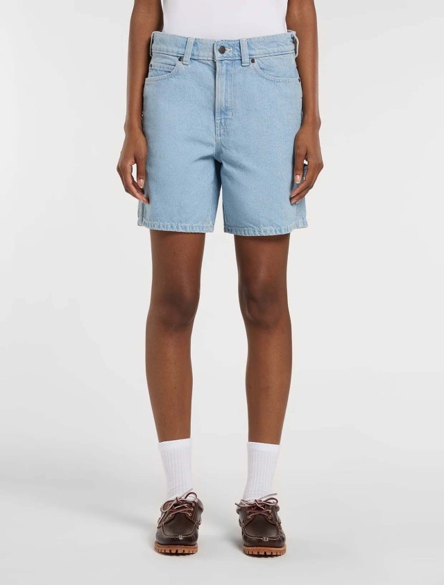Dickies 993 7 Inch Carpenter Sho Vntg Blue Γυναικεία Σορτς Τζιν Χλωριο