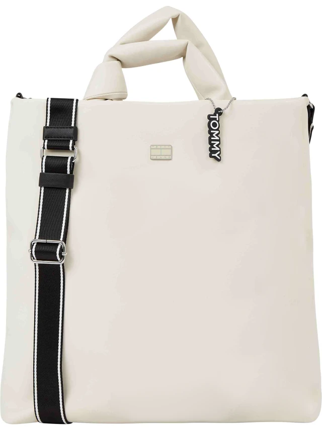 Tommy Hilfiger Tjw City Girl Tote Γυναικεία Τσάντα Εκρού