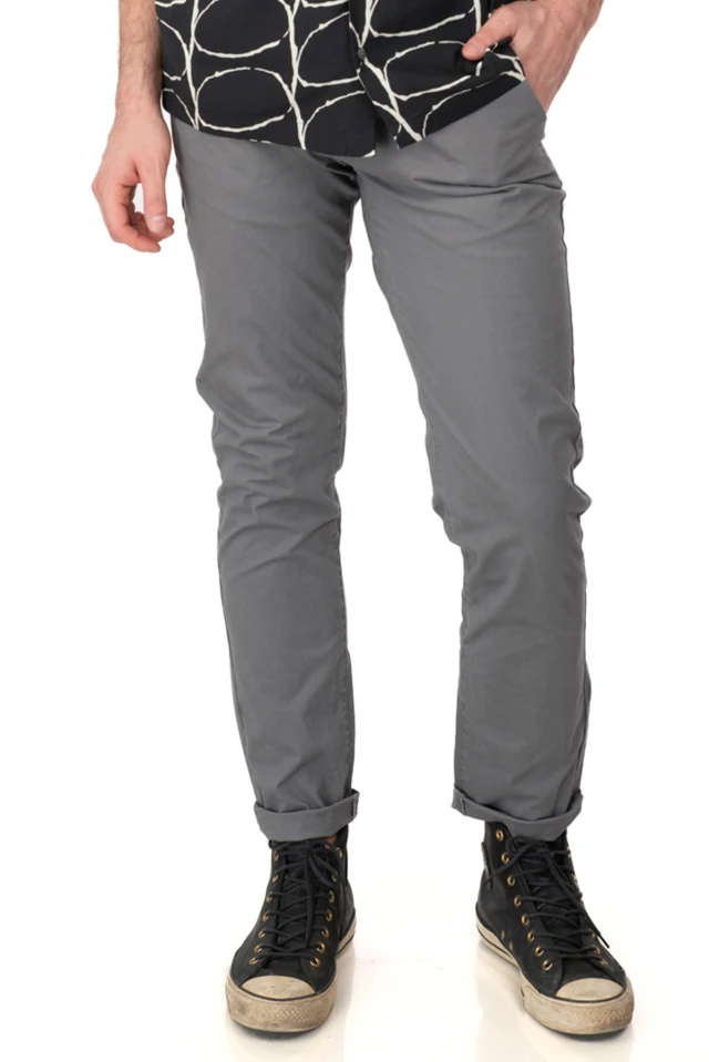 Rebase Chinos Pants Ανδρικο Παντελονι Chino Γκρι