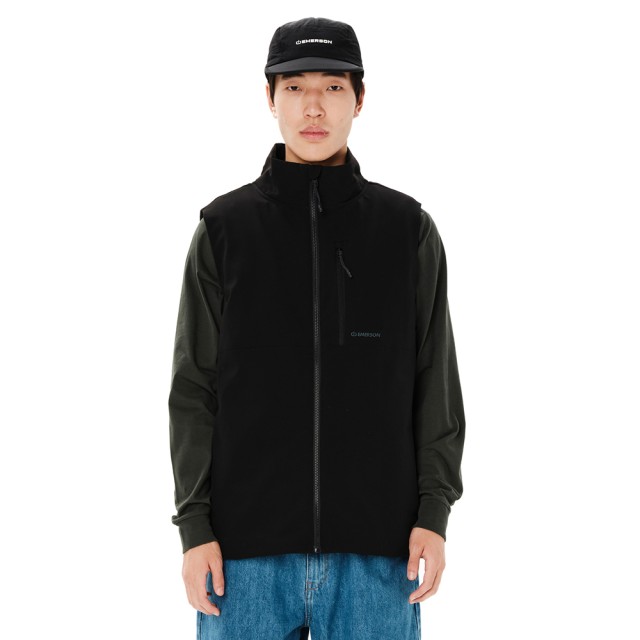 Emerson Mens Vest Jacket Ανδρικό Αμάνικο Μπουφάν Μαύρο