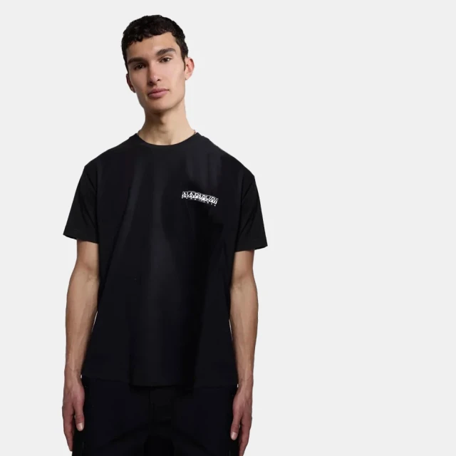 Napapijri S-JUBONES SS BLACK 041 Ανδρικη Μπλουζα μαυρο