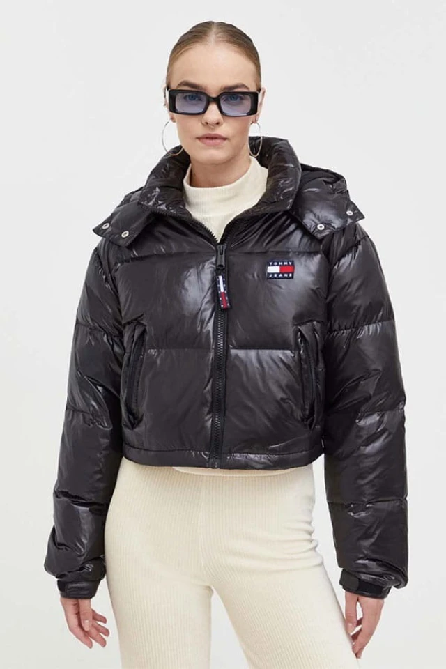 Tommy Hilfiger Tjw Crp Alaska Puffer Γυναικείο Μπουφάν Μαύρο