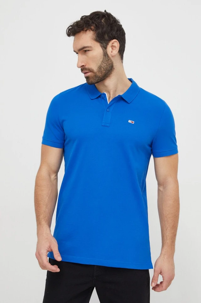 Tommy Hilfiger Tjm Slim Placket Polo Ext Ανδρική Μπλούζα Polo Ρουά