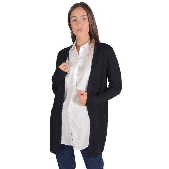 Byoung Noos Bynonina Cardigan Γυναικεια Πλεκτη Ζακετα Μαυρη