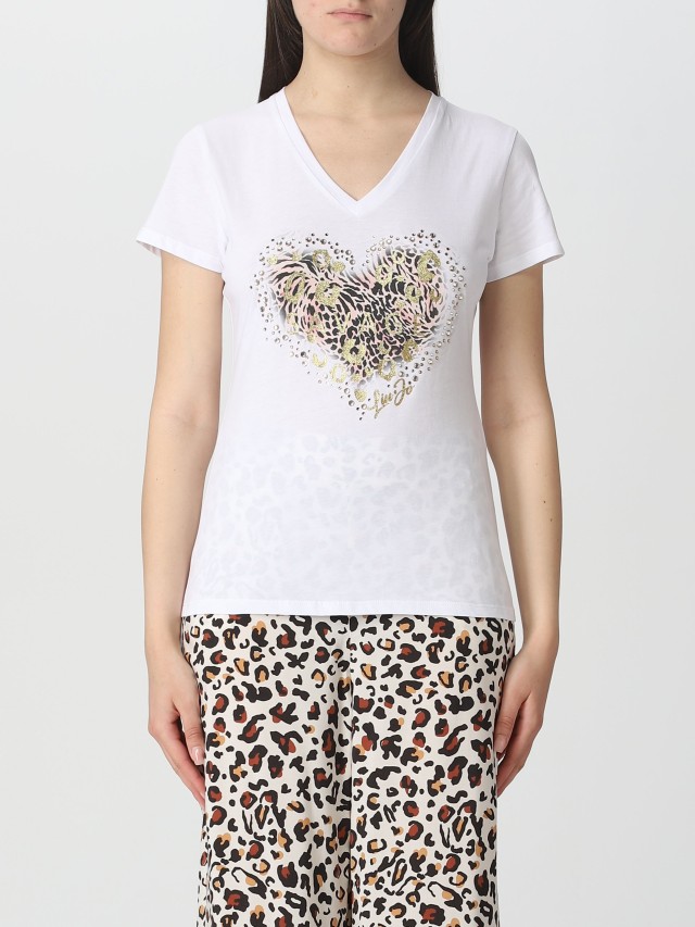 Liu Jo White Wa3j25 T-Shirt Moda M/C Γυναικεία Μπλούζα  Λευκή