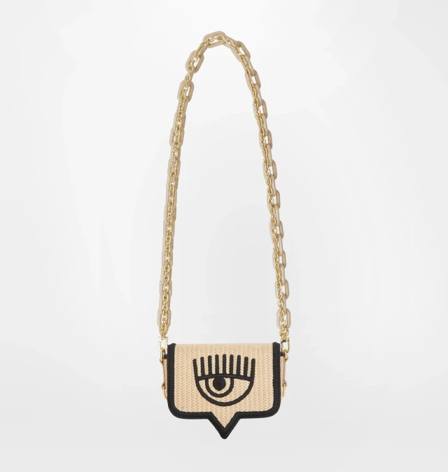 Chiara Ferragni Range A - Eyelike Bags, Sketch 02 Γυναικεία Τσάντα Μπεζ-Μαυρο