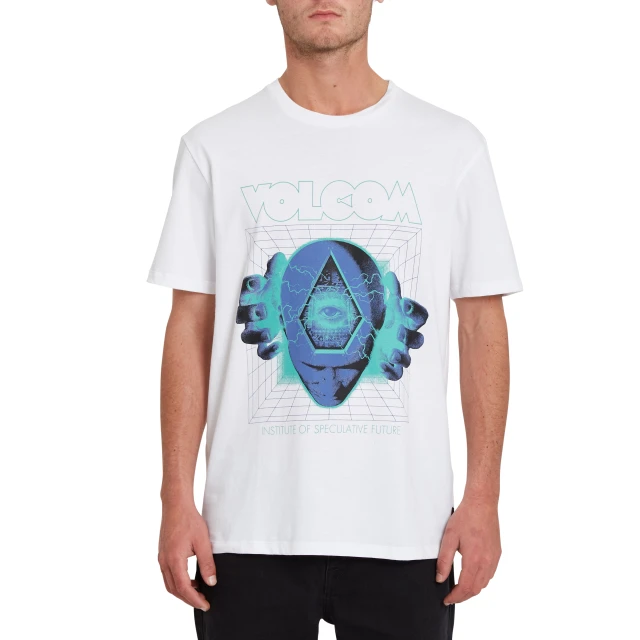 Volcom Fa Max Loeffler Fa Ss Ανδρικη Μπλουζα Λευκη