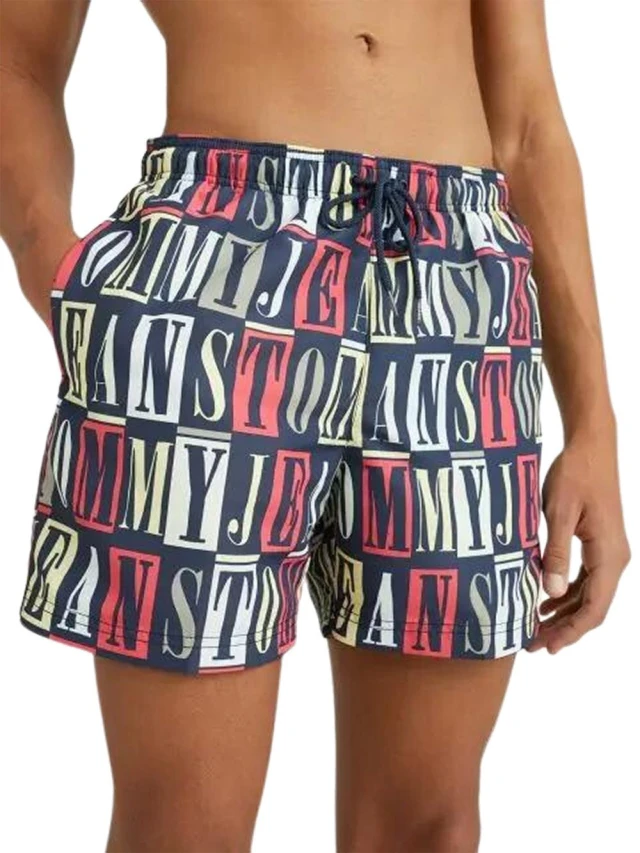 Tommy Hilfiger Sf Medium Drawstring -Print Ανδρικό Μαγιό Multi