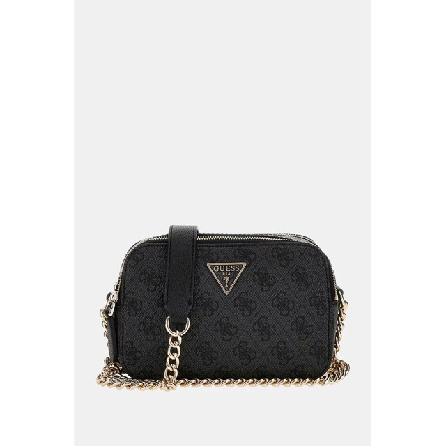 Guess Noelle Ii Crossbody Camera Γυναικεία Τσάντα Ανθρακί