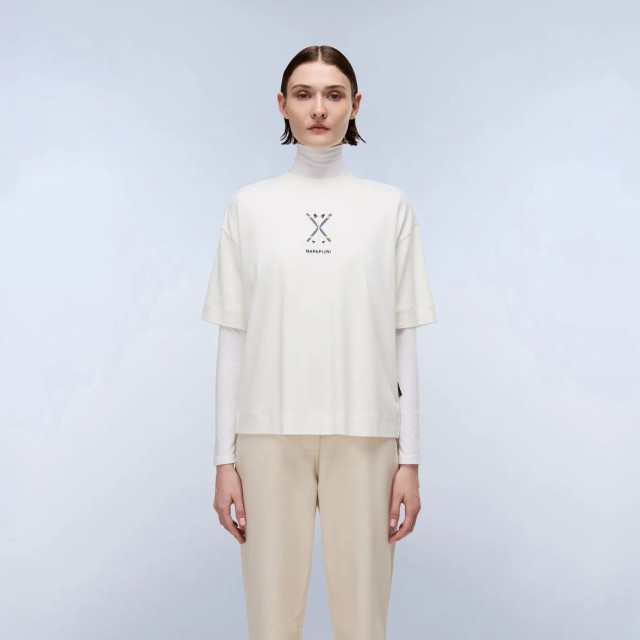 Napapijri S-Irto Ss W White Heron Γυναικεία Μπλουζα Λευκή