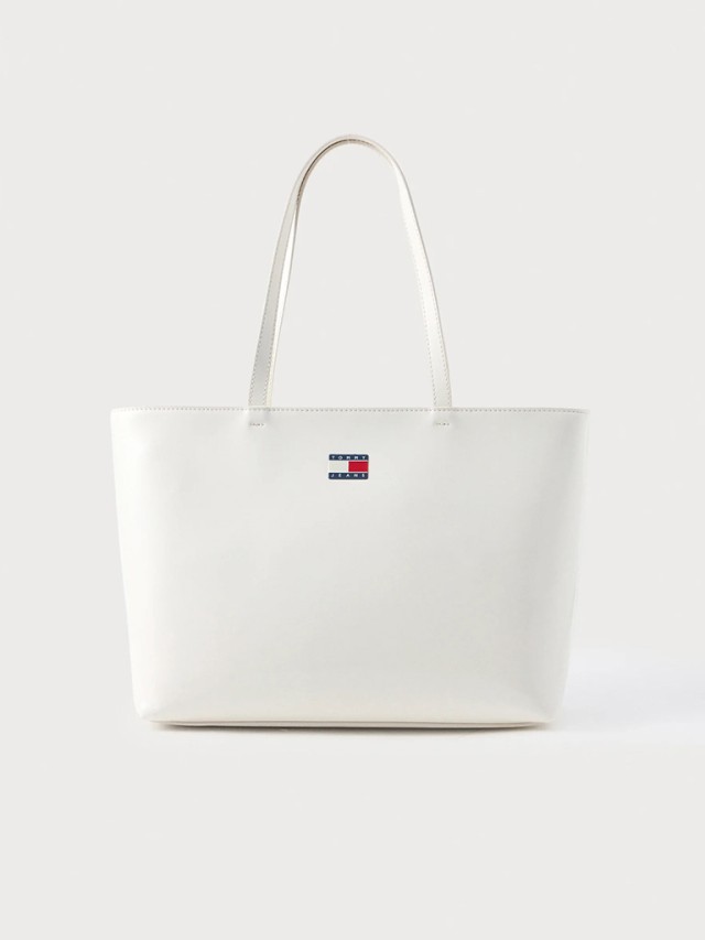 Tommy Hilfiger Tjw Must Tote Γυναικεία Τσάντα Εκρού