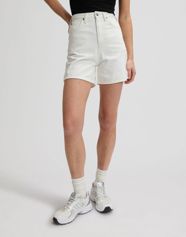 Lee Stella Short Powder White  Γυναικείο Σορτς Τζιν Λευκό