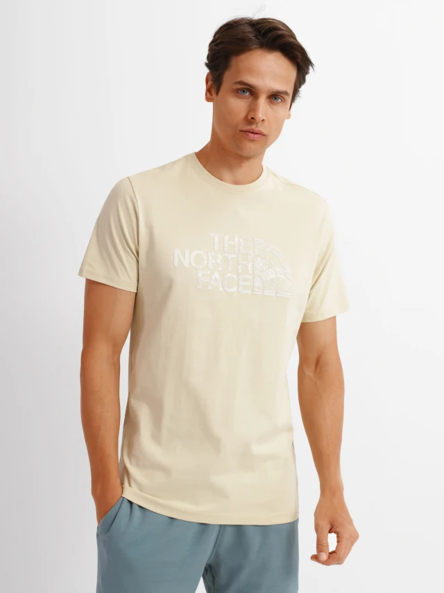 The North Face M S/S Wood Dome Tee Gravel Ανδρικη Μπλουζα Μπεζ