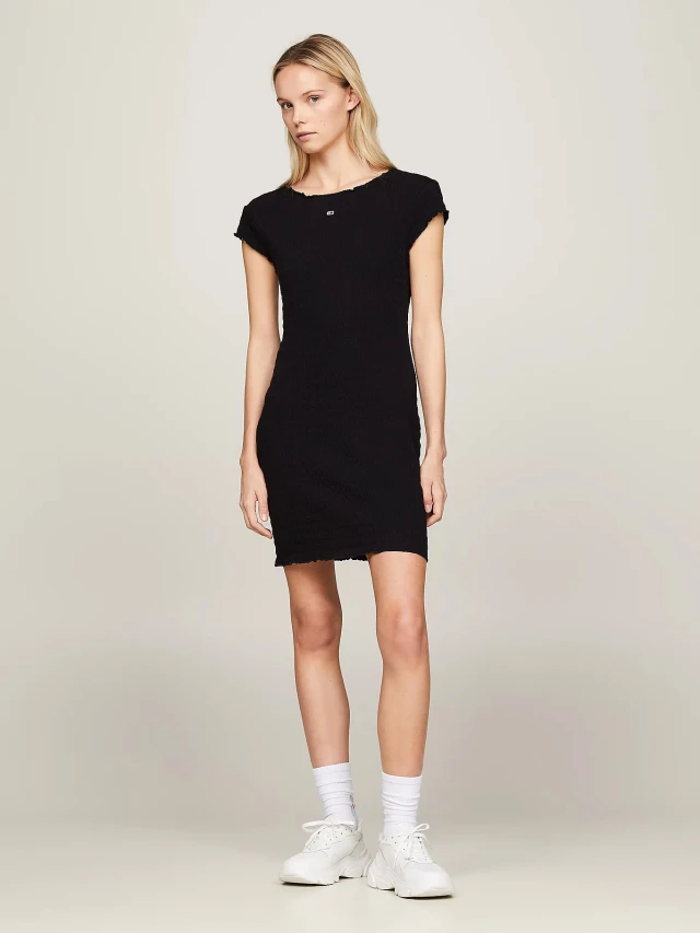 Tommy Hilfiger Tjw Bodycon Smock Dress Γυναικείο Φόρεμα Μαύρο