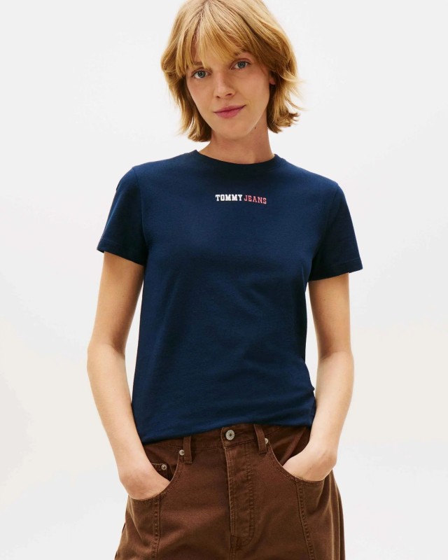 Tommy Hilfiger Tjw Reg Essential Logo 2 Tee Ext Γυναικεία Μπλούζα Μπλε