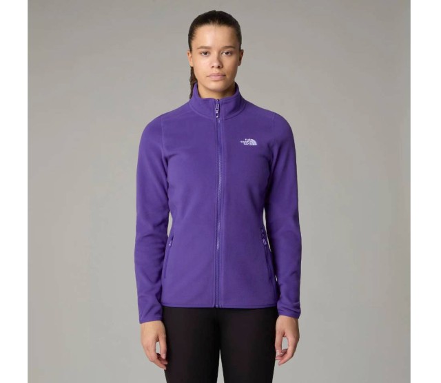 The North Face W 100 Glacier Fz - Eu Peak Purp Γυναικεία Ζακέτα Fleece Μωβ