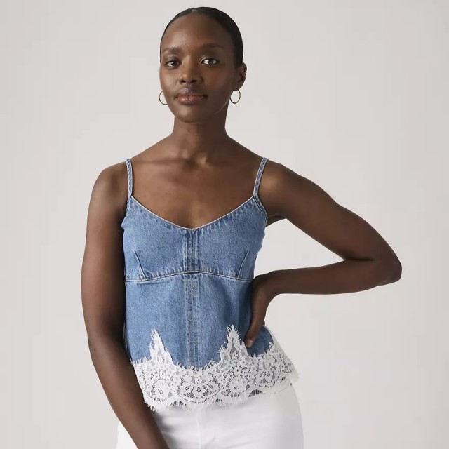 Levis 90S DENIM CAMI MED INDIGO - FLAT FINISH Γυναικειο Τοπ Τζιν