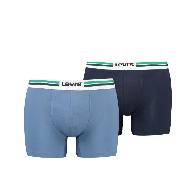 Levis Men Placed Sprtswr Logo Boxer Brief Org 2p Ανδρικα Εσώρουχα Μπλε
