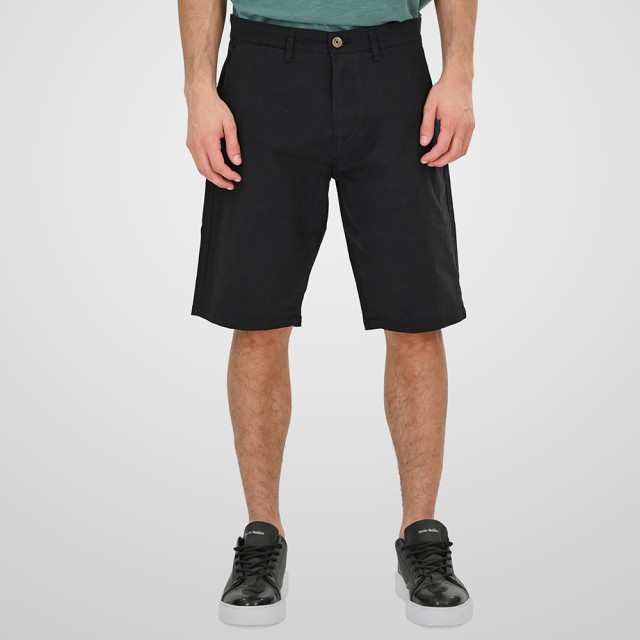 REBASE Ανδρική Βερμούδα Chinos Μαύρη