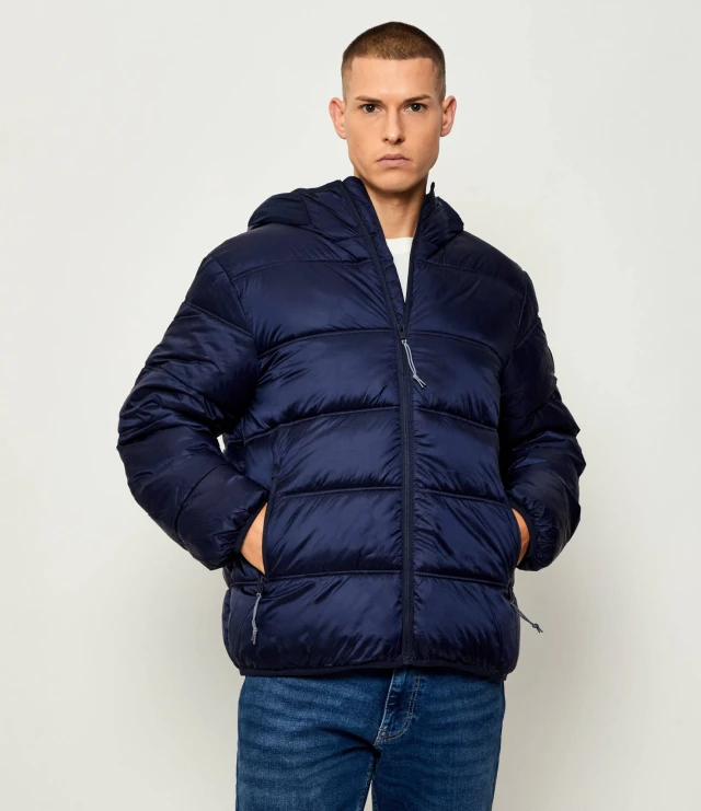 Tommy Hilfiger Tjm Hooded Logo Puffer Ext Ανδρικό Μπουφάν Μπλε