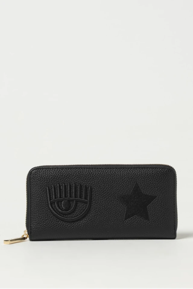 Chiara Ferragni Range O - Eye Star Embroidery, Sketch 04 Γυναικείο Πορτοφόλι Μαύρο