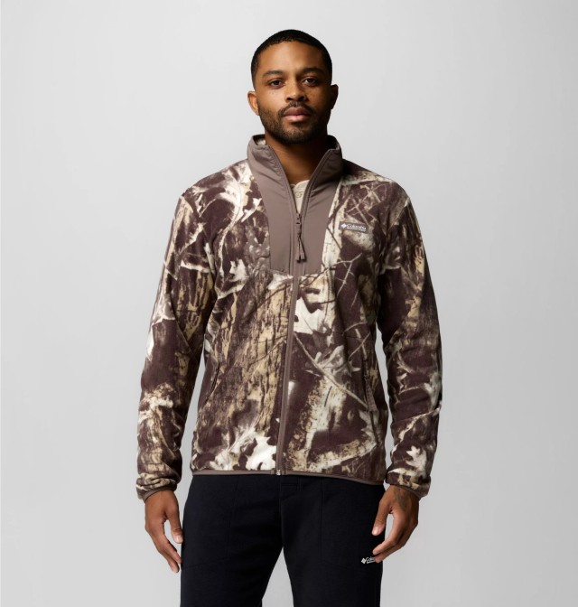 Columbia Sequoia Grove™ Printed Full Zip Ανδρική Fleece Ζακέτα Multi Καφέ