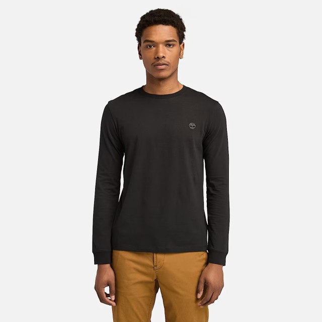 Timberland Dunstan River Long Sleeve Tee Black/Pavement Ανδρική Μπλούζα Μαύρη
