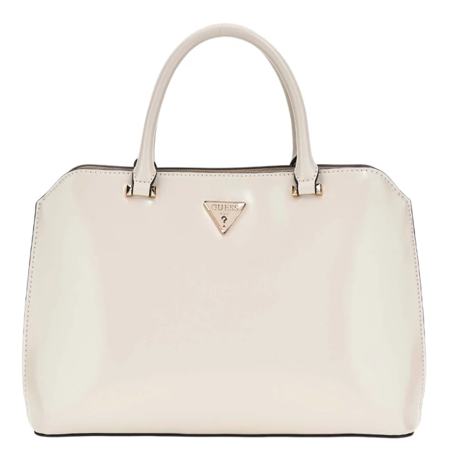 Guess Arnela Girlfriend Satchel Γυναικεία Τσάντα Μπεζ