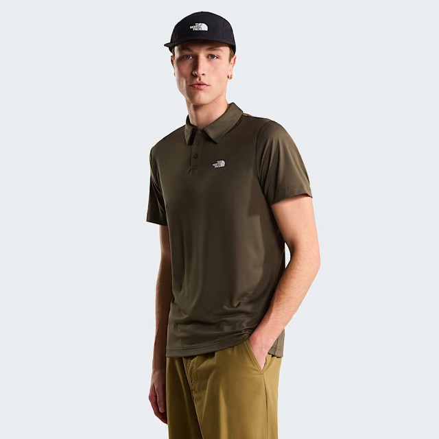 The Northface M Tanken Polo New Taupe Green Ανδρική Μπλούζα Polo Χακί