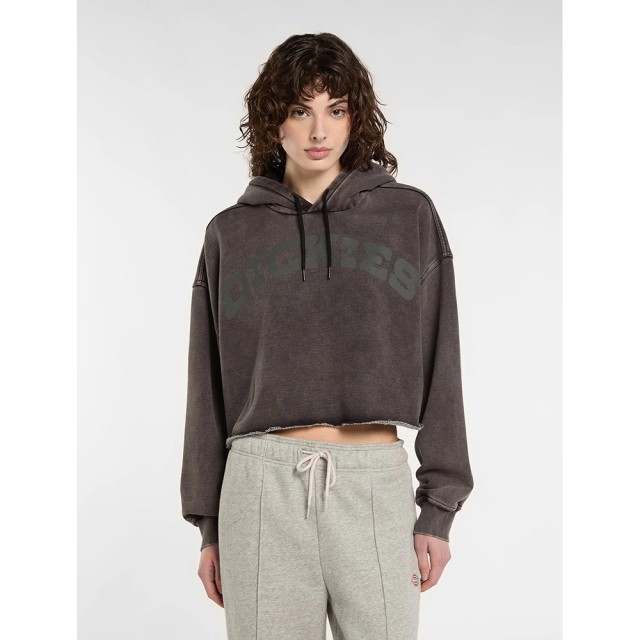Dickies Hollywood Cropped Hoodie W Γυναικείο Crop Φούτερ Μαύρο
