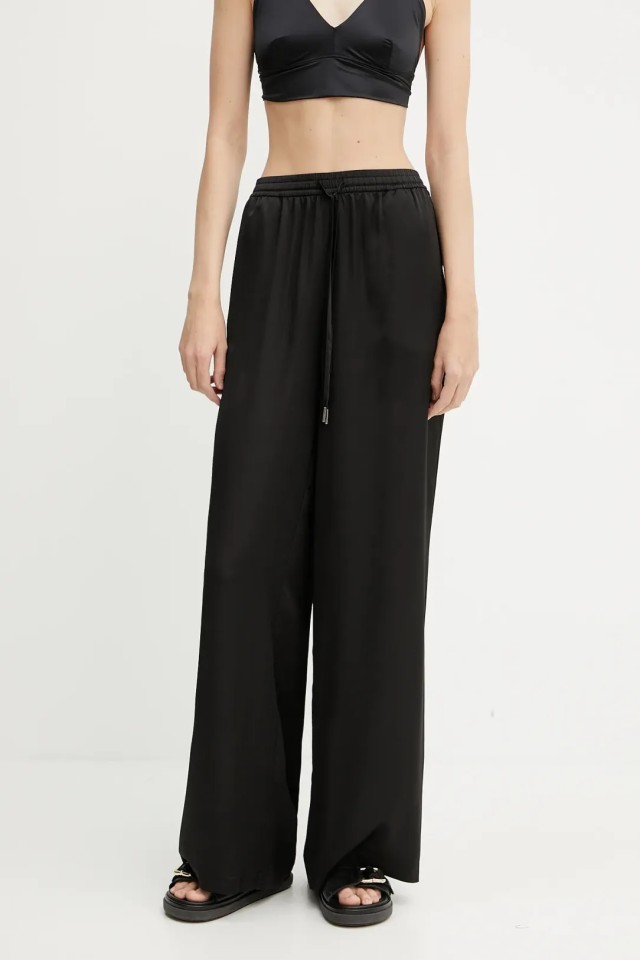 Guess Ines Wide Leg Jogger Γυναικείο Παντελόνι Μαύρο