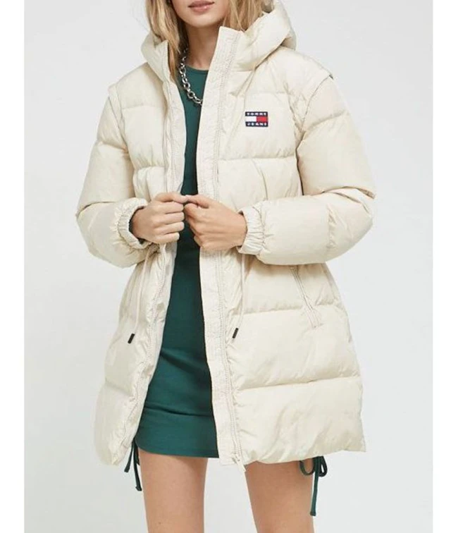 Tommy Hilfiger Tjw Vest Down Puffer Γυναικειο Μπουφαν Εκρου