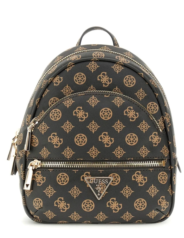 Guess Manhattan Ii Backpack Γυναικεία Τσάντα Backpack Καφέ