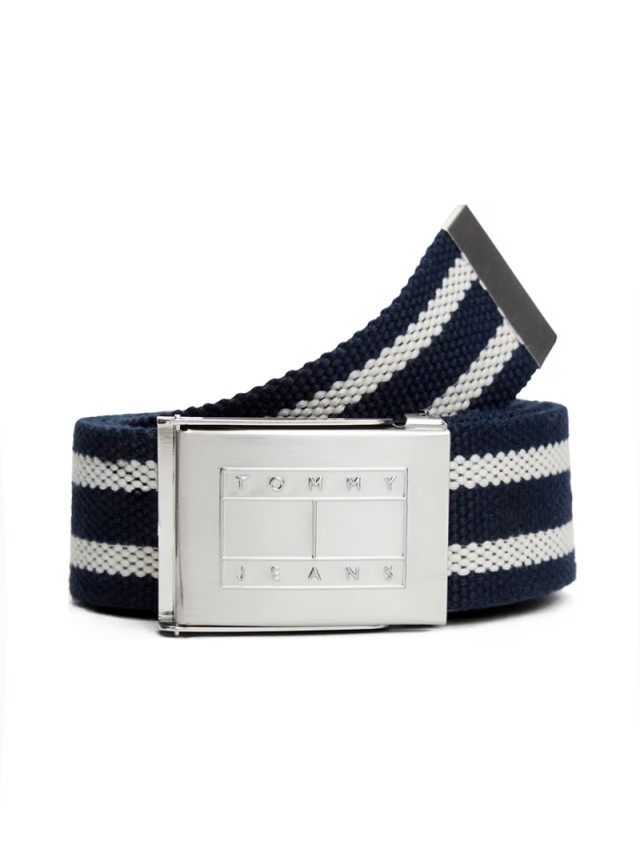 Tommy Hilfiger Tjm Daily Stripes Webbed Ανδρική Ζώνη Μπλε