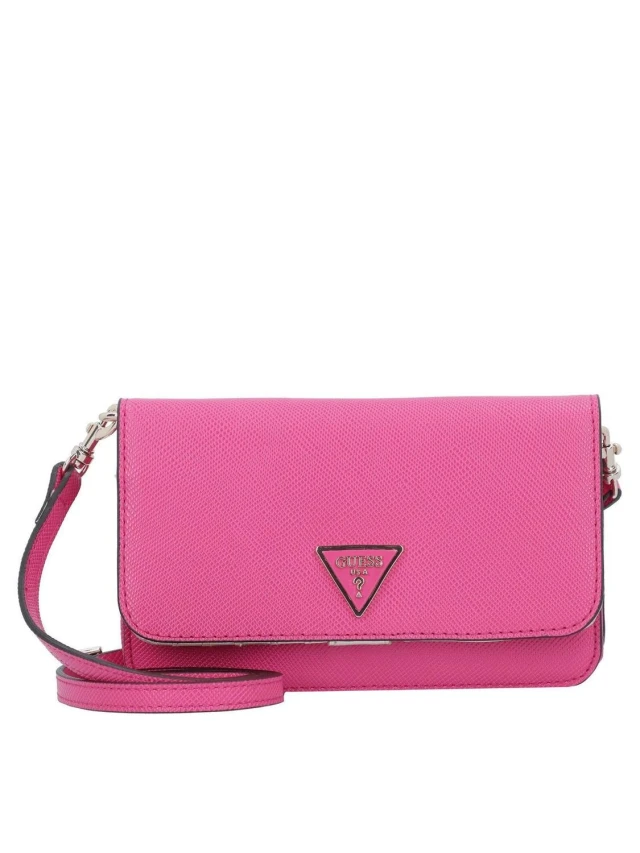 Guess Noelle Xbody Flap Organizer Γυναικεία Τσάντα Φούξια