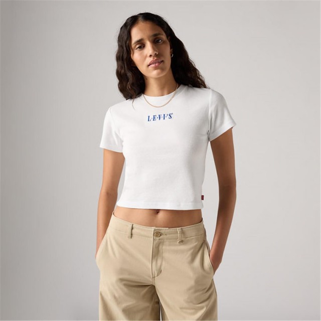 Levis GR ESSENTIAL SPORTY TEE WHITES Γυναικεια Μπλουζα Λευκο