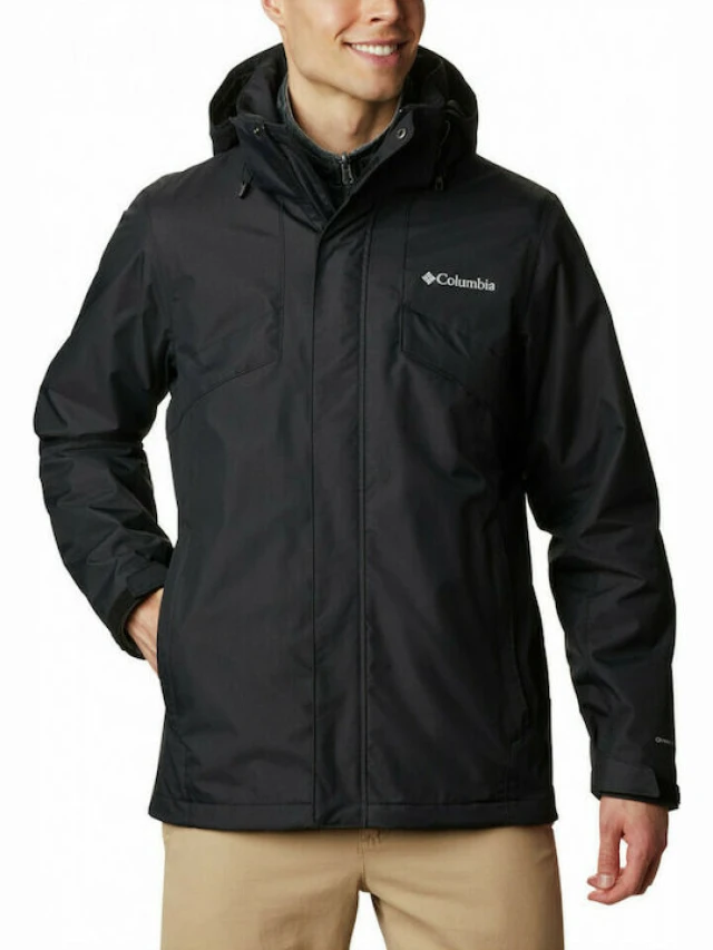 Columbia Bugaboo Ii Fleece Interchange Jacket Ανδρικο Μπουφαν Μαυρο