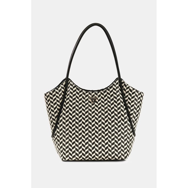 Guess Tessi 2 In 1 Tote Γυναικεία Τσάντα Multi Μαύρη