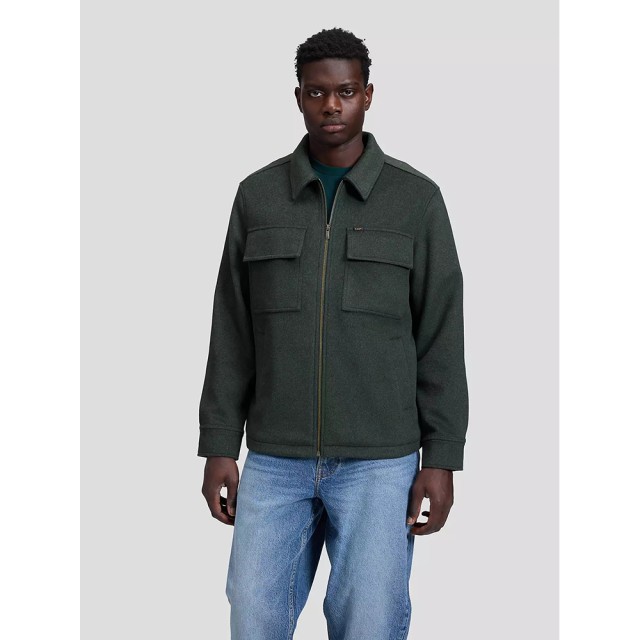 Lee Utility Wool Jkt Deep Depths Ανδρικό Μπουφάν Πράσινο