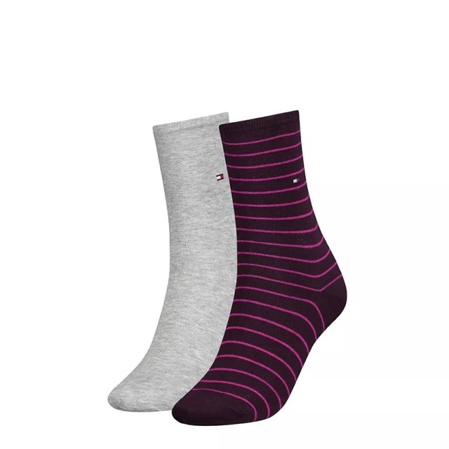 Tommy Hilfiger Th Women Sock 2P Small Stripe Γυναικειεσ Καλτσεσ Multi Color