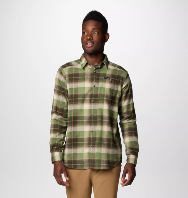 Columbia Cornell Woods™ Flannel Long Sleeve Shirt Ανδρικό Πουκάμισο Καρό Χακι