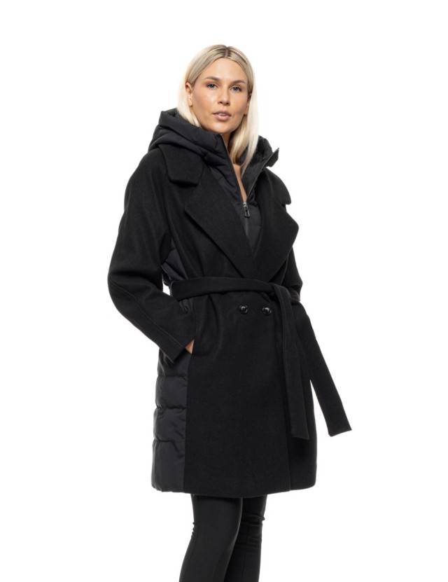 Biston  Ladys Jacket Γυναικείο Παλτό Μαύρο